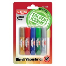 Lipici cu Sclipici  5 Colori/Bilister 5,5ML